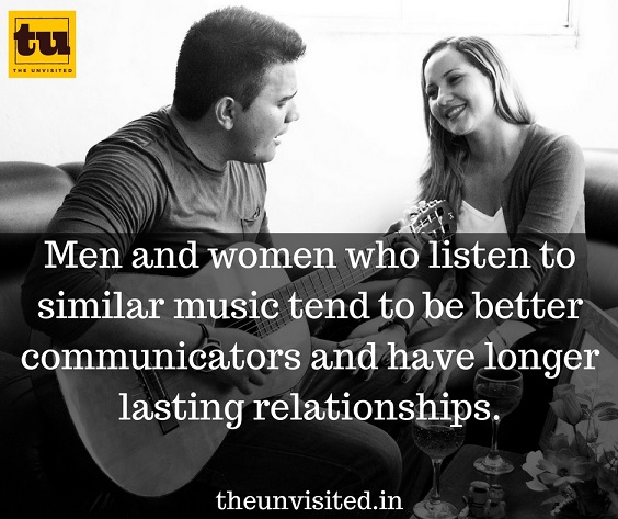 Men and women who listen to similar music tend to be better communicators and have longer lasting relationships