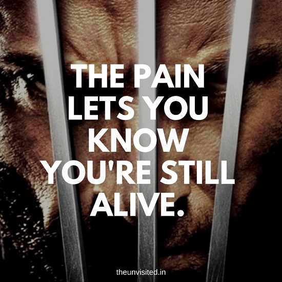 The pain lets you know you're still alive. the unvisited