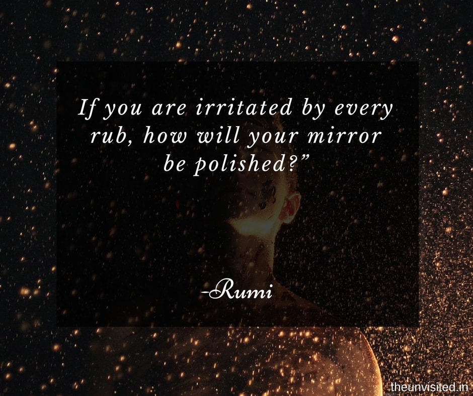 the unvisited If you are irritated by every rub, how will your mirror be polished?