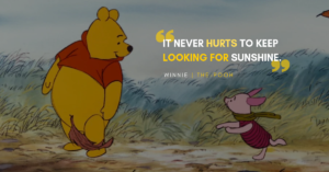 it never hurts to keep looking for sunshine