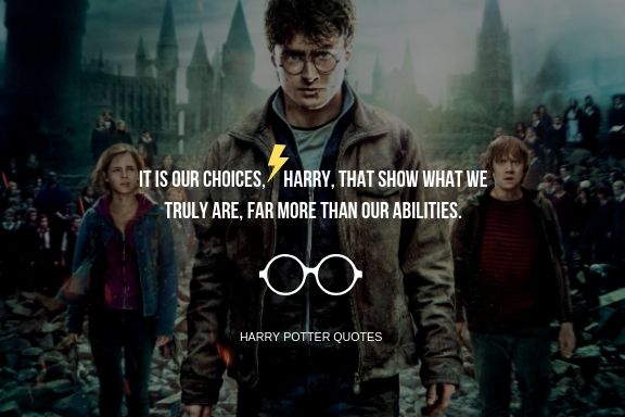Blog cover Harry Potter Quotes life love friendship wisdom writings Quotes The Unvisited quote book writer j k rowling