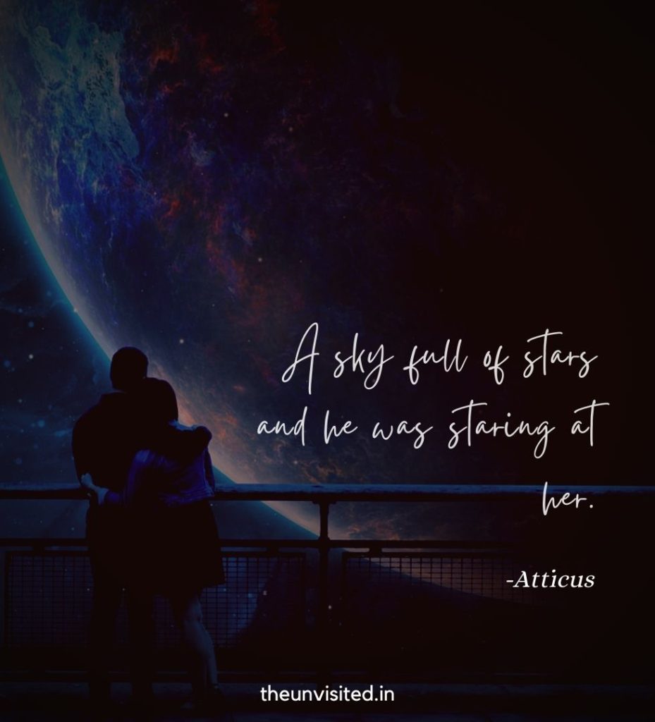 A sky full of stars and he was staring at her.