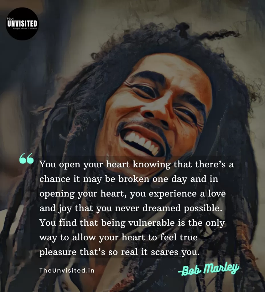 You open your heart knowing that there’s a chance it may be broken one day and in opening your heart, you experience a love and joy that you never dreamed possible. You find that being vulnerable is the only way to allow your heart to feel true pleasure that’s so real it scares you.